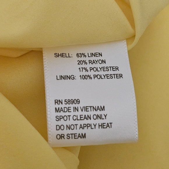 Antonio Melanie Women's Dress 12 Yellow Mock Neck Short Sleeves Knee-Length 0666 - Picture 13 of 15